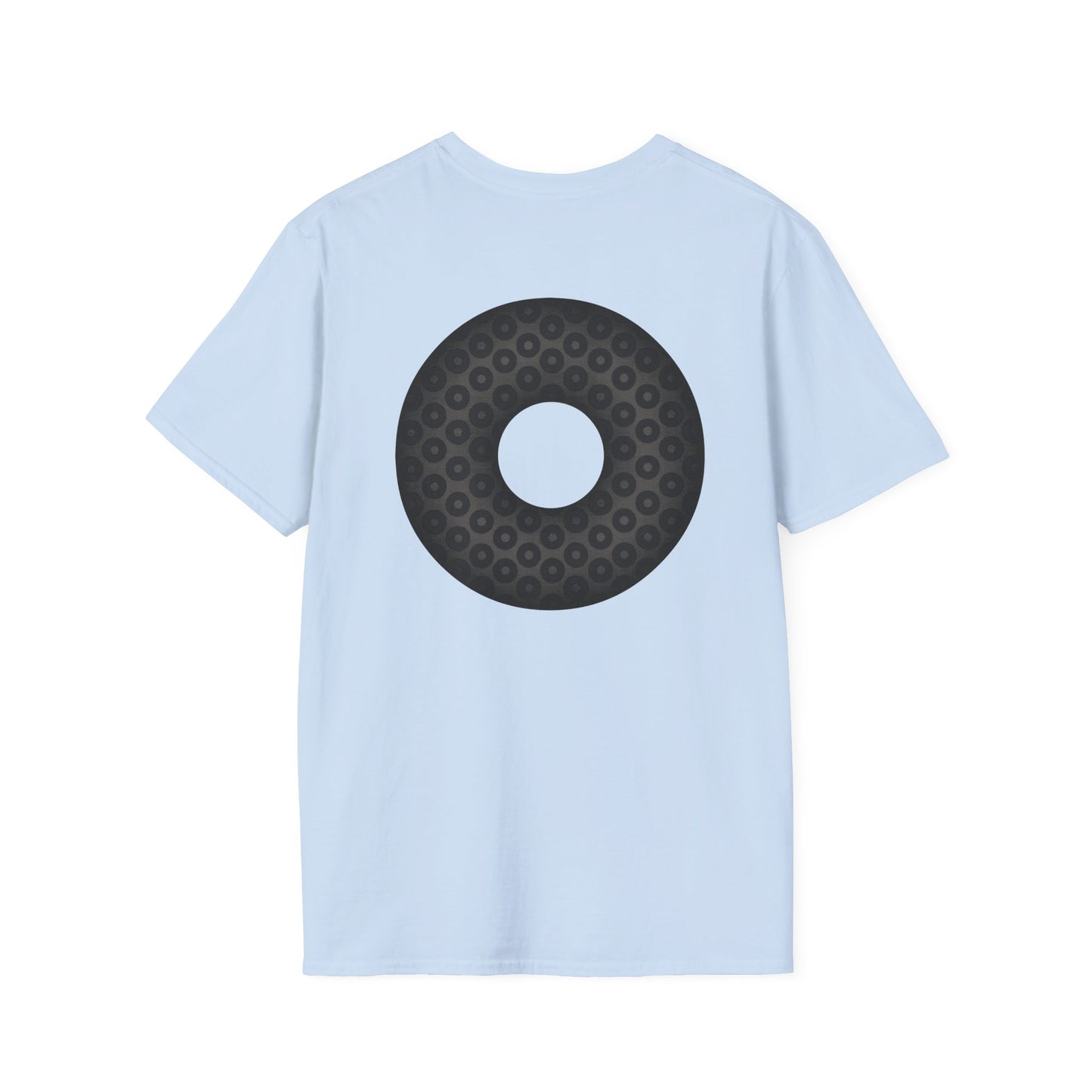 Plain Donuts/Unisex Soft-Style - "Plain Paradoxical Grided Donut" - black/black donuts