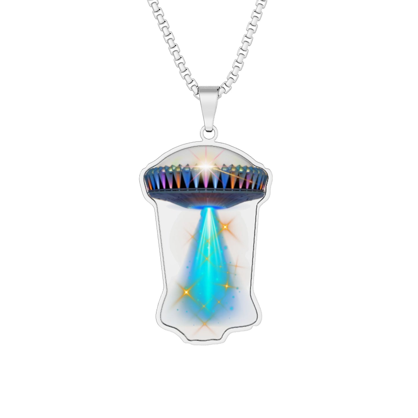 Lump's Heady Donut Necklace - 1" x 1" Stainless Steel Pendant - "They Serve Donut Pendants on the Mothership Now" - mothership stand alone - variant 6