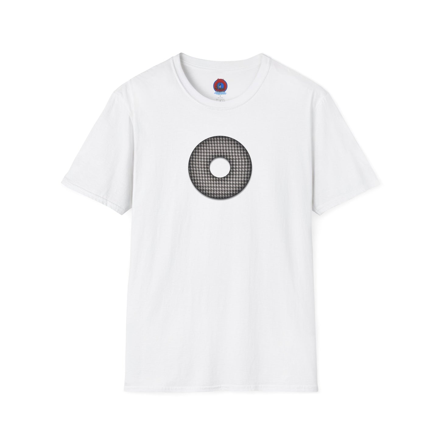 Classic Donut Tee - Unisex Soft-Style - "Ricky's High Phasion Trailer Park Donut" - houndstooth donut