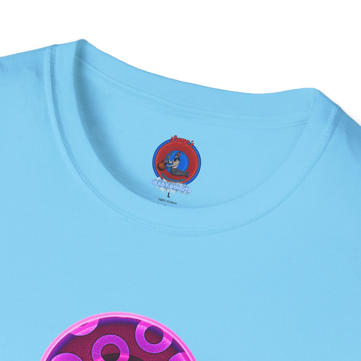 Classic Donut Tee - Unisex Soft-Style - "It's Ice Cream Popsicles - YEMSG Donut" - purple/magenta paradox donut - variant 1