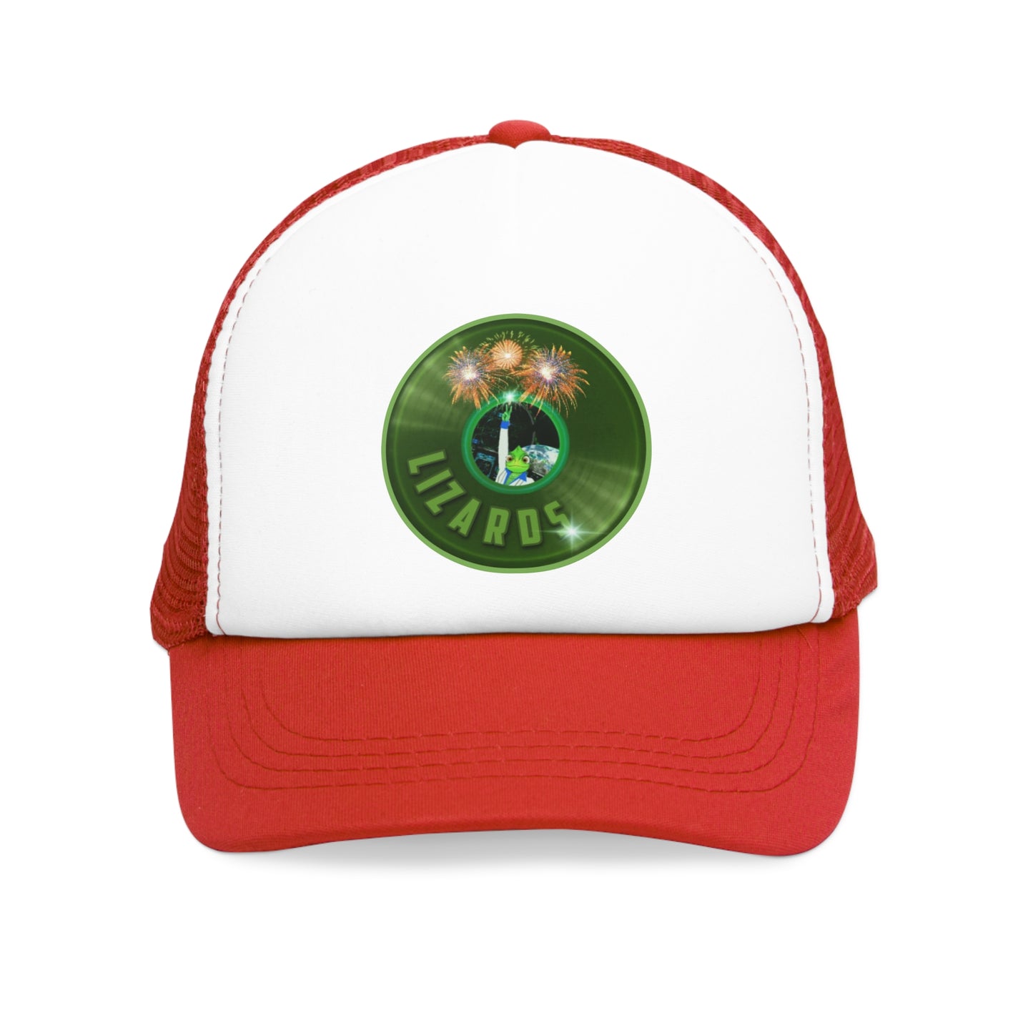 Lumpy Trucker Hat - "Rutherford's Staying Alive" - variant 2 - green donut