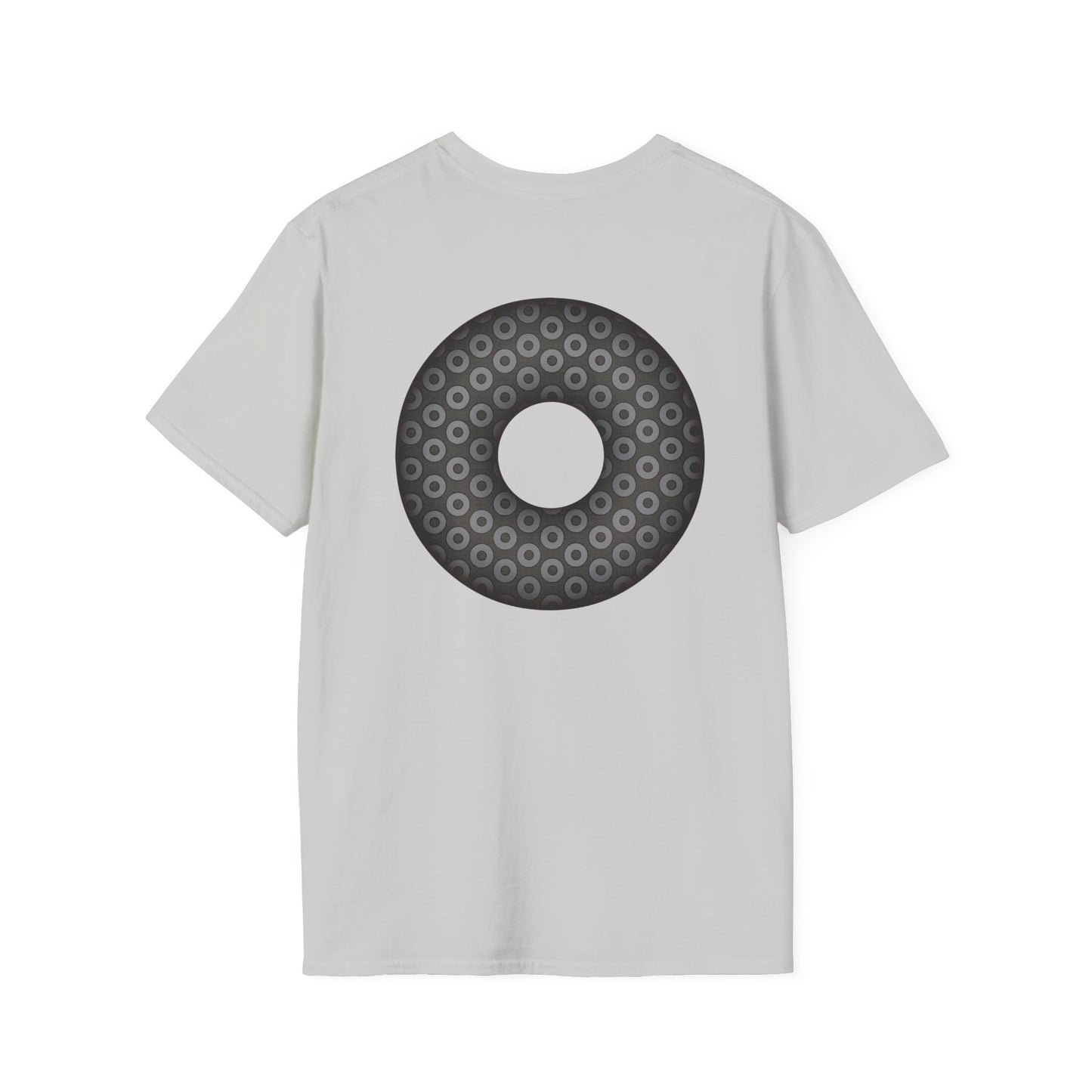 Plain Donuts/Unisex Soft-Style - "Plain Paradoxical Grided Donuts" - gray/dark gray donuts