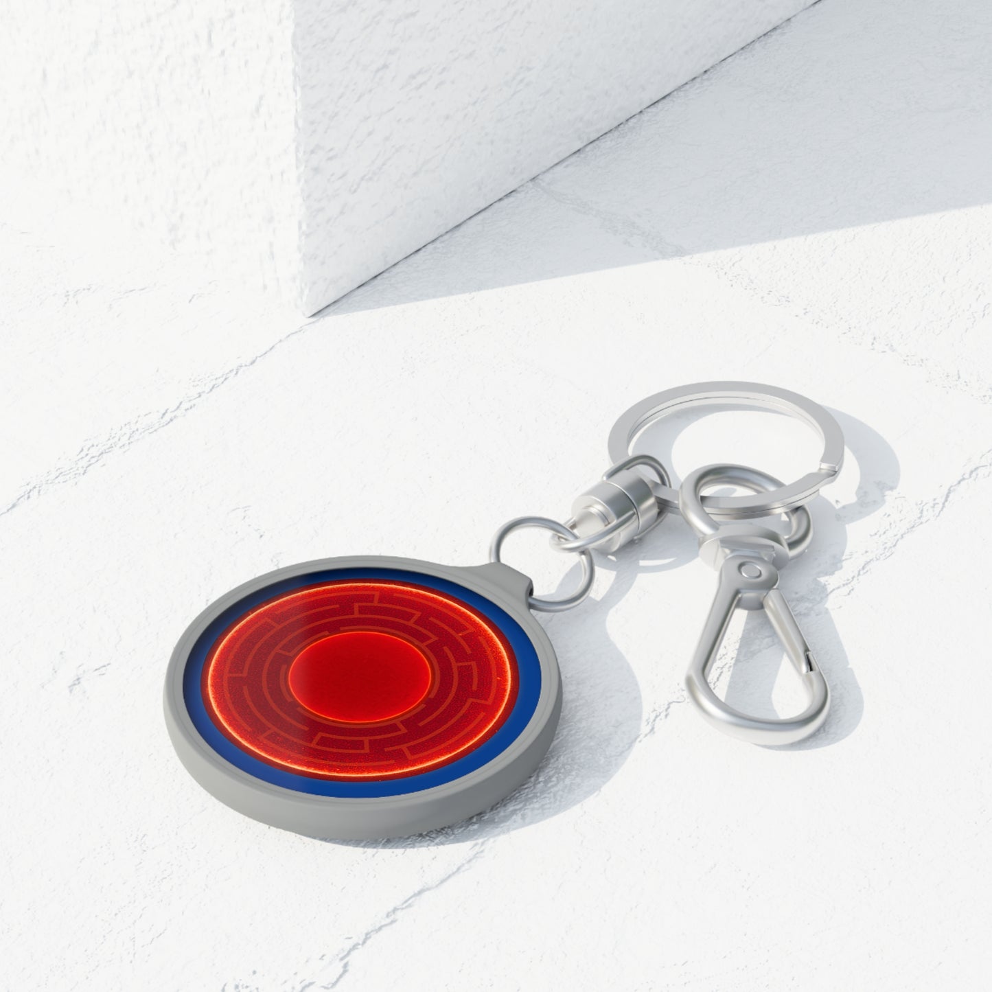 Lumpy Donut Keychain - "The Amazing Donut Keychain" - series 1.0 - variant 1 - red donut