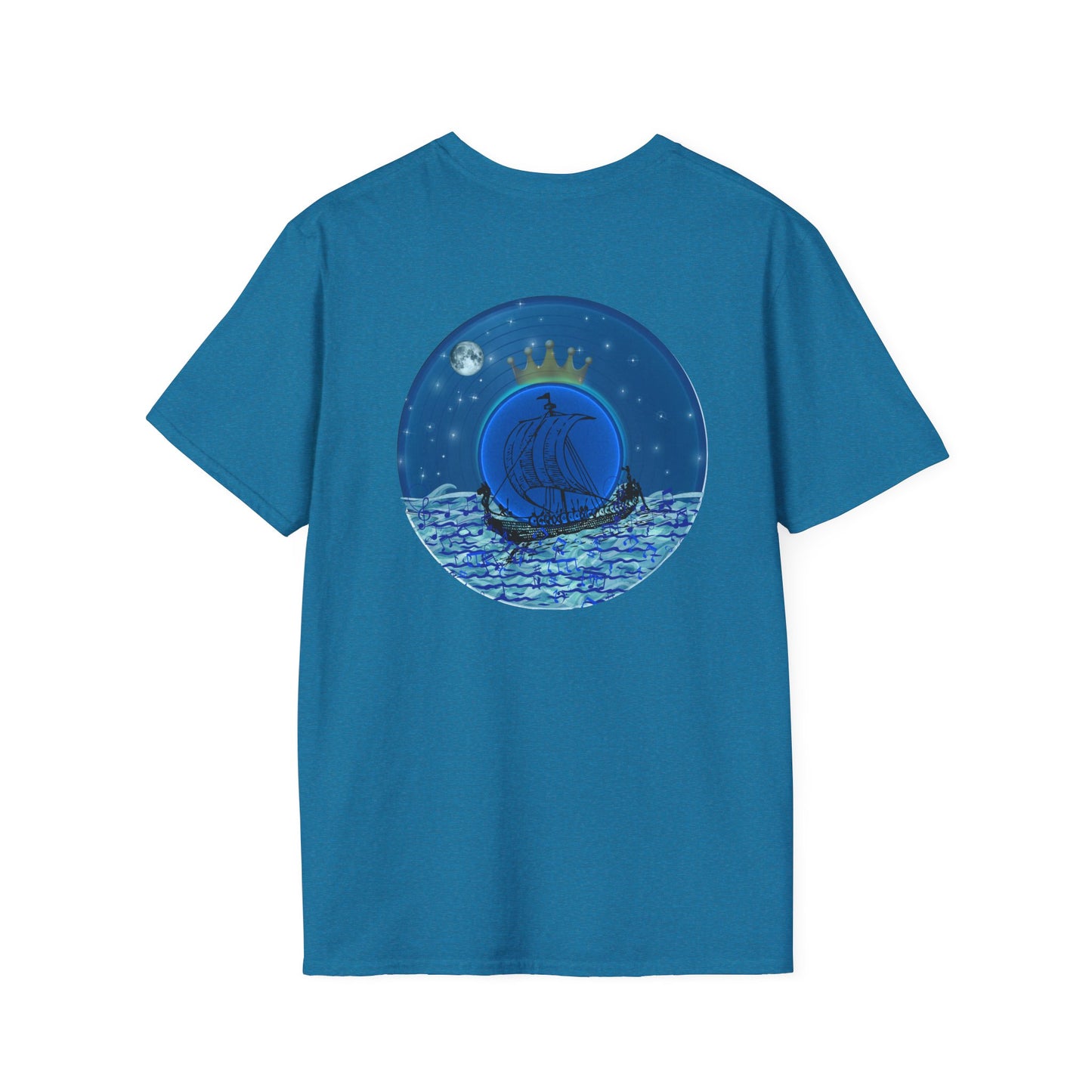 Classic Donut Tee - Unisex Soft-Style - "Stately Donut of the Prince" - series 1.0  - blue donut