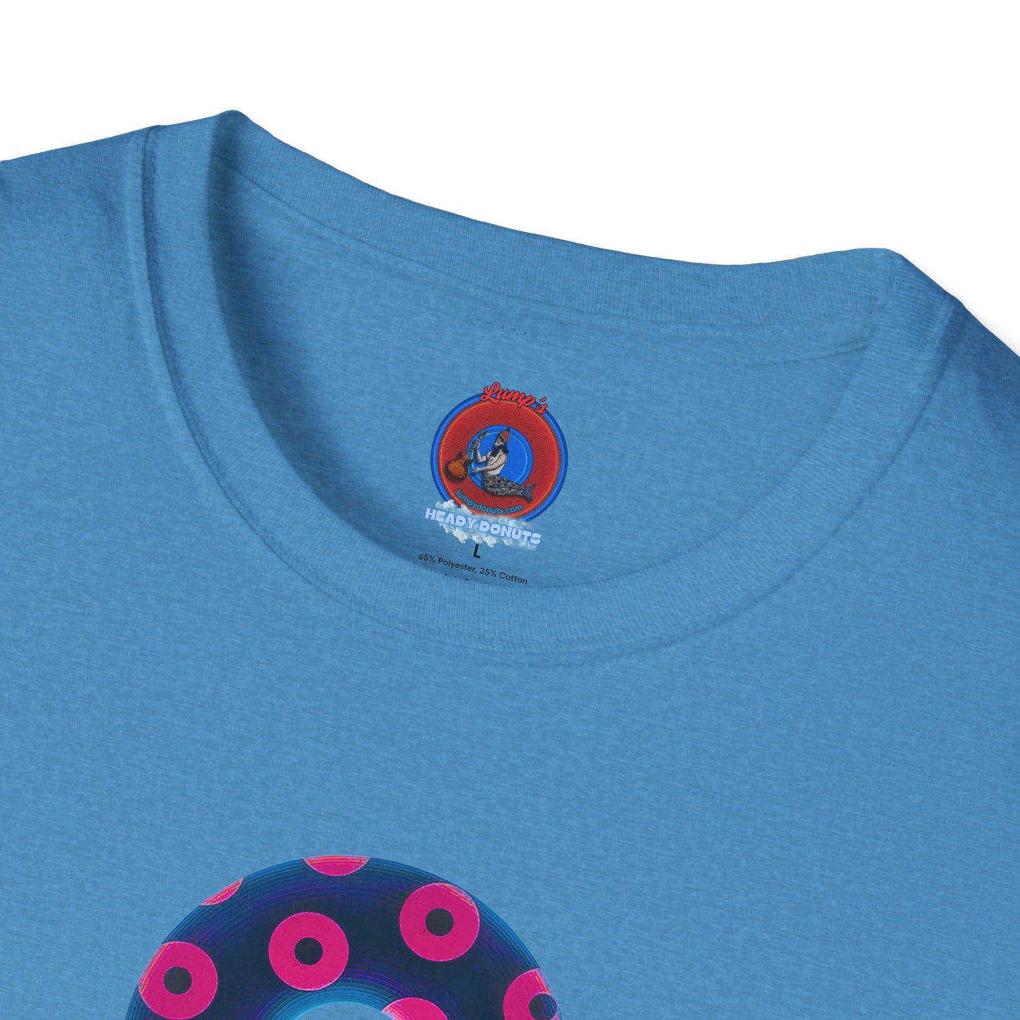 Plain Donuts/Unisex Soft-Style - "Plain Blimpy Paradoxical Donuts" - dark blue/hot pink donuts