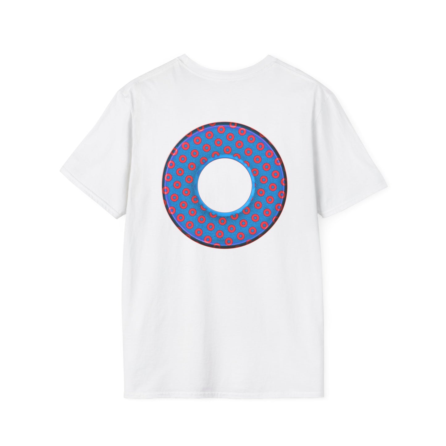 Plain Donuts/Unisex Soft-Style - "Plain Electric Paradoxical Donuts" - royal blue/red donuts