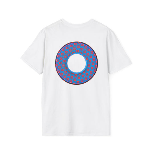 Plain Donuts/Unisex Soft-Style - "Plain Electric Paradoxical Donuts" - royal blue/red donuts