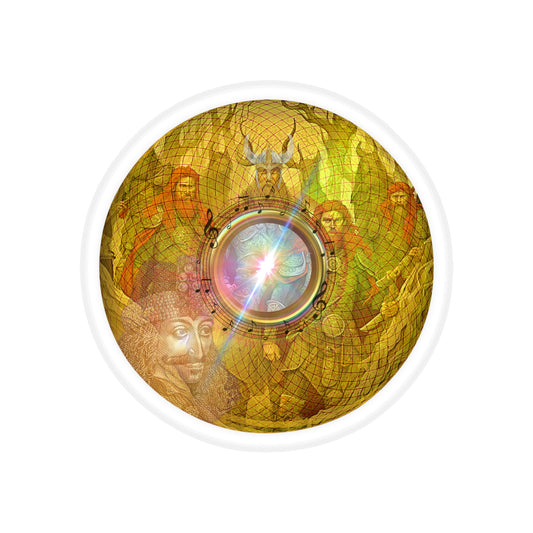 Donut Bumper/Outdoor Sticker - "Vlad's Royal Donut Stash" - series 1.0 - gold donut - [Die-Cut] 6"x 6"