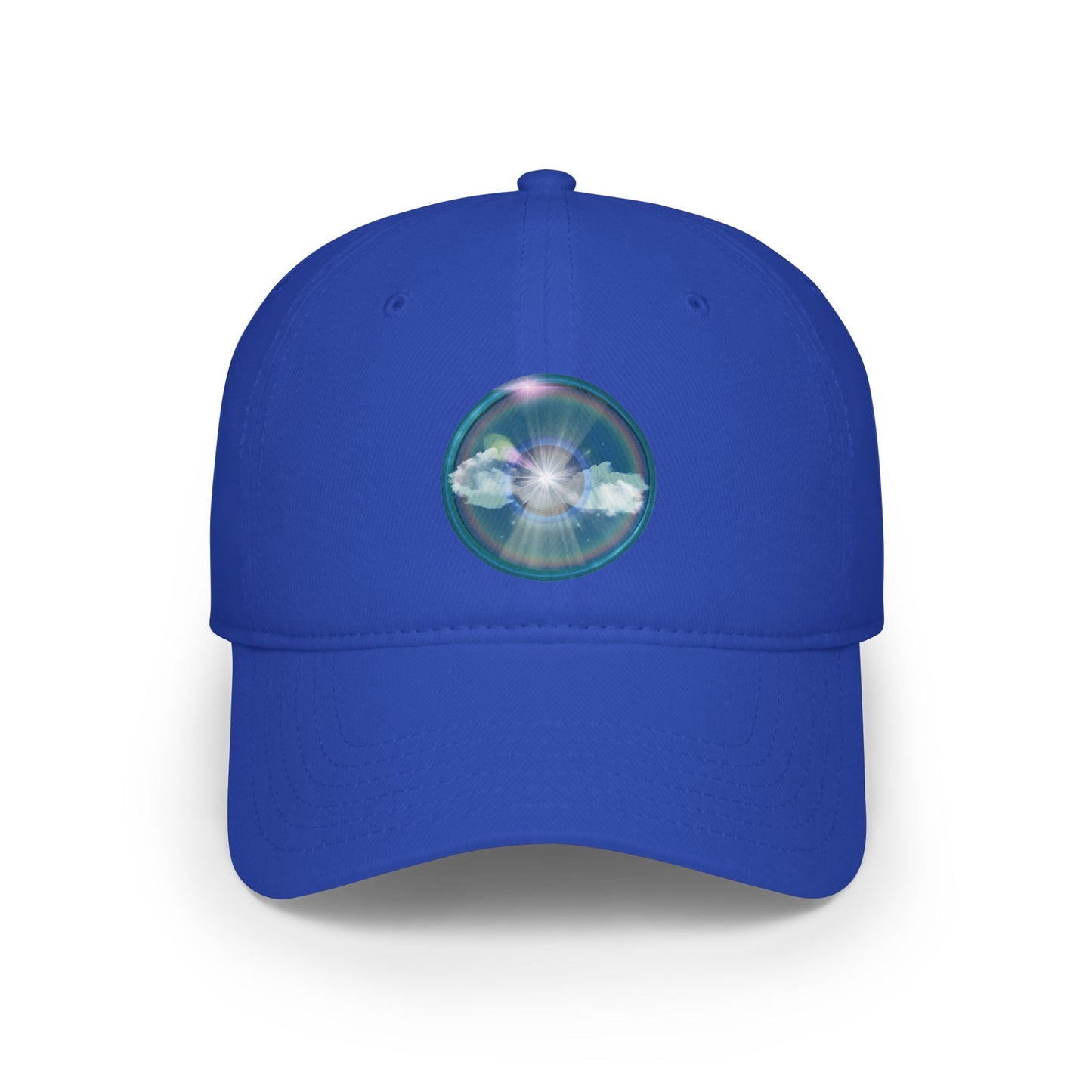 Lumpy Donut Baseball Cap - "The Divided Donut" - variant 1 - sky donut w/ [*charitable donut]