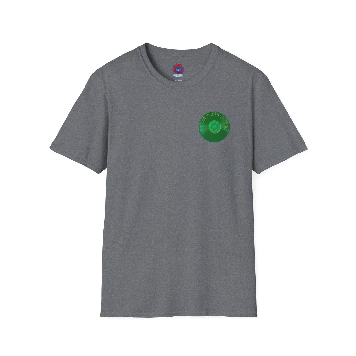 Classic Donut Tee - Unisex Soft-Style - "Down with this Donut Tee" - green donut