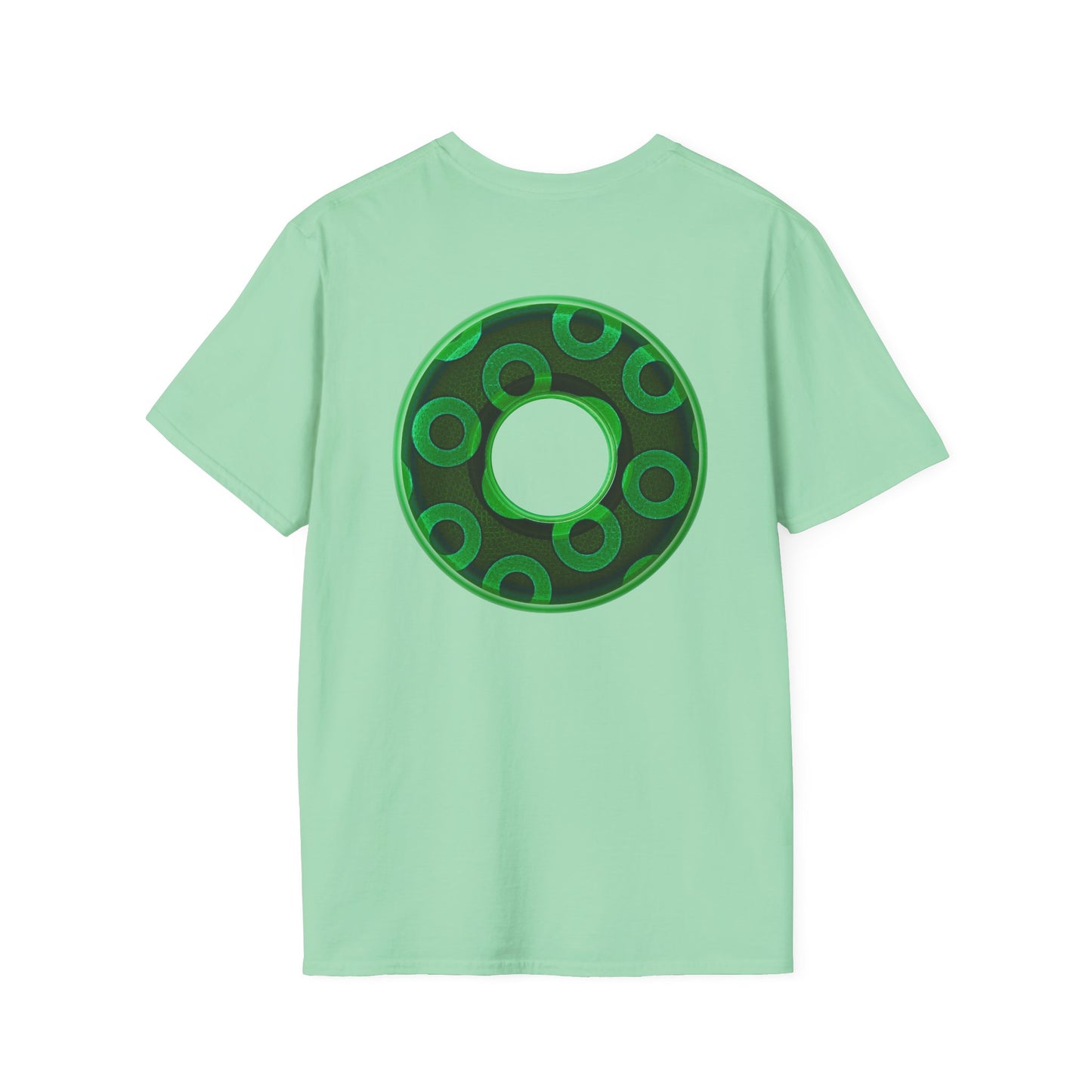 Plain Donuts/Unisex Soft-Style - "Plain Rustic Paradoxical Donuts" - light green/dark green donuts