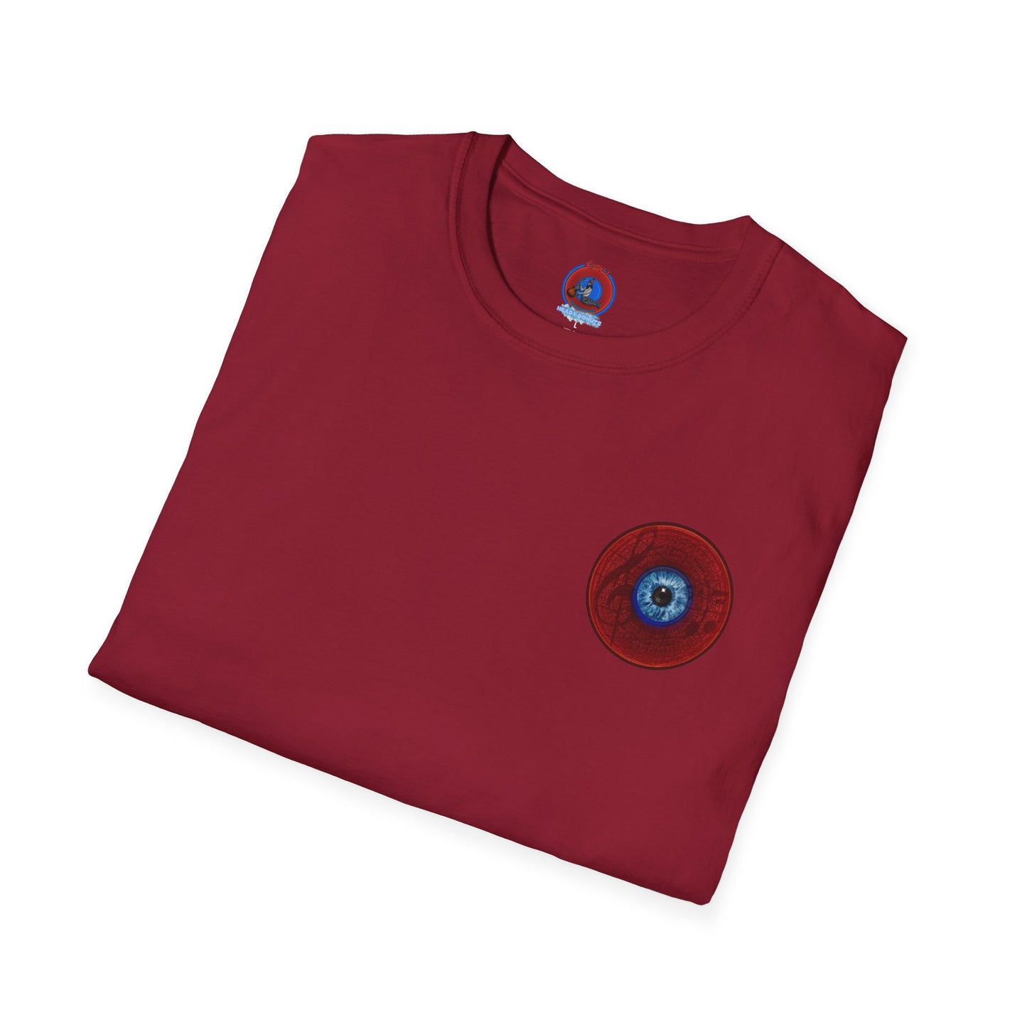 Classic Donut Tee - Unisex Soft-Style - "Peering through Your Opacity" - series 1.0 - red donut w/eye