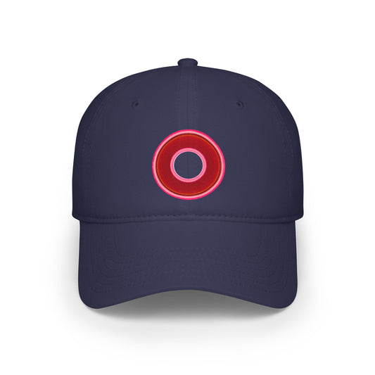 Lumpy Donut Baseball Cap - "Plain [Mary] Jane" - rustic red donut w/