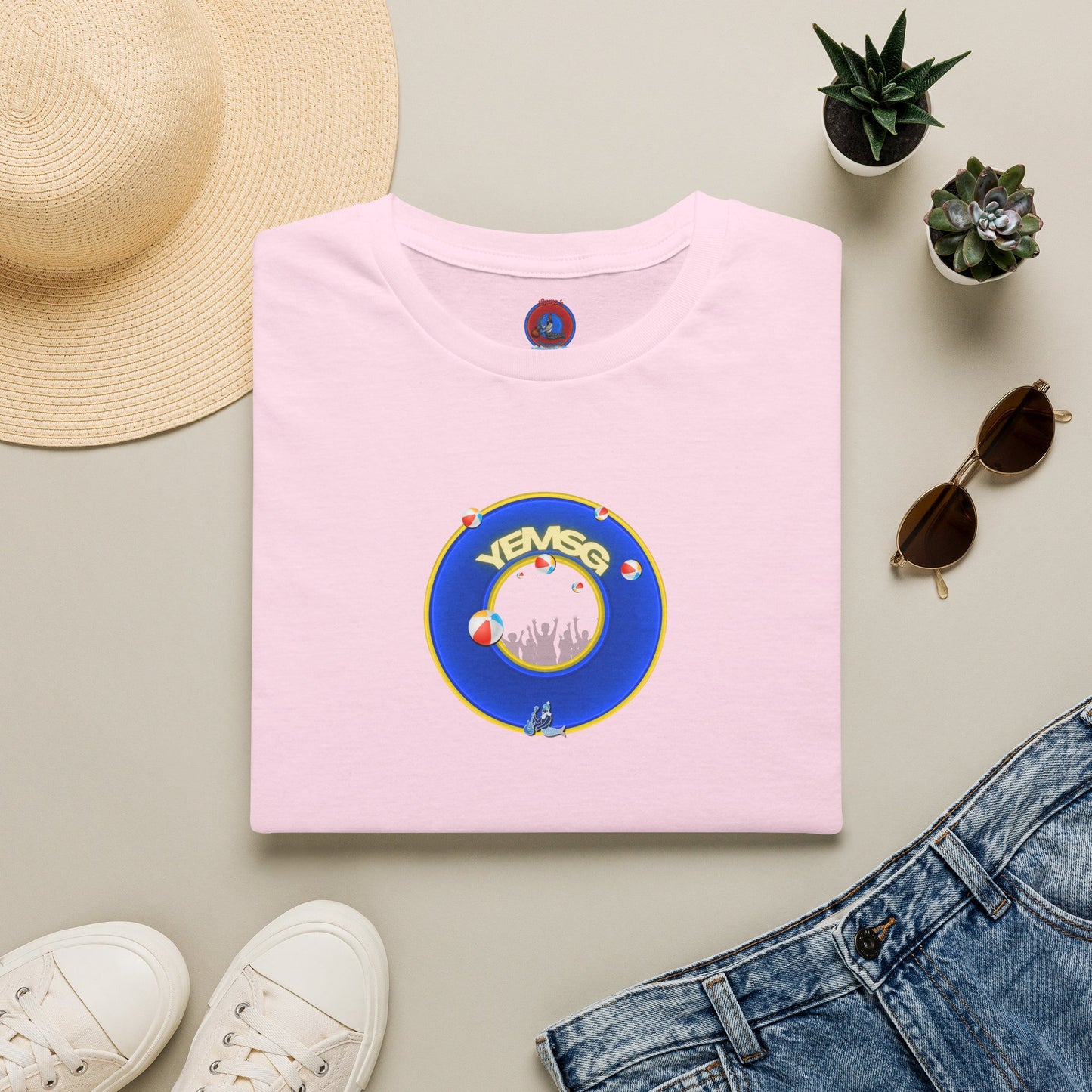 Donut Tee - Unisex Soft-Style - "The Donut's Secret Ingredient? MSG" - vivid blue/yellow donut - variant 2