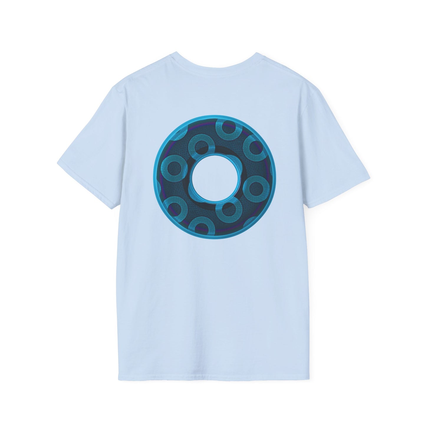 Plain Donuts/Unisex Soft-Style - "Plain Rustic Paradoxical Donuts" - light blue/dark blue donuts