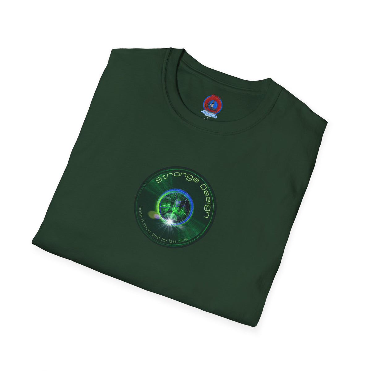 Classic Donut Tee - Unisex Soft-Style - "The Strangely Designed Donut Tee" - series 1.0 - green donut