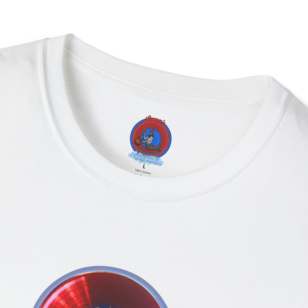 Classic Donut Tee - Unisex Soft-Style - "Wasted Donut" - series 1.0 - variant 2 - red donut