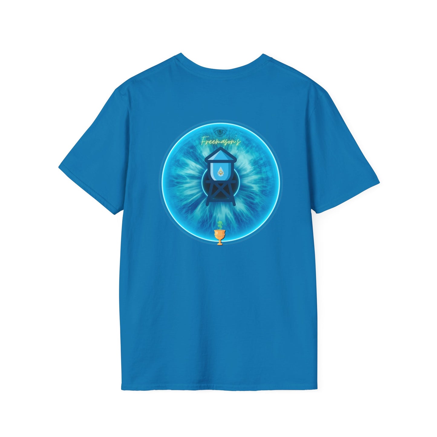 Classic Donut Tee - Unisex Soft-Style - "The Peering Donut of Opacity" - light blue idonut - variant 2