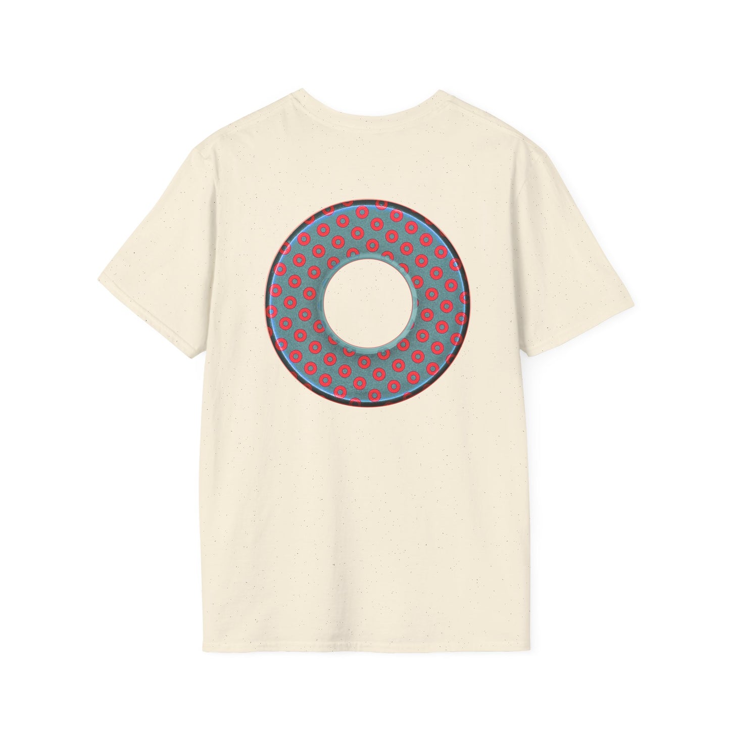 Plain Donuts/Unisex Soft-Style - "Plain Electric Paradoxical Donuts" - steel blue/red donuts