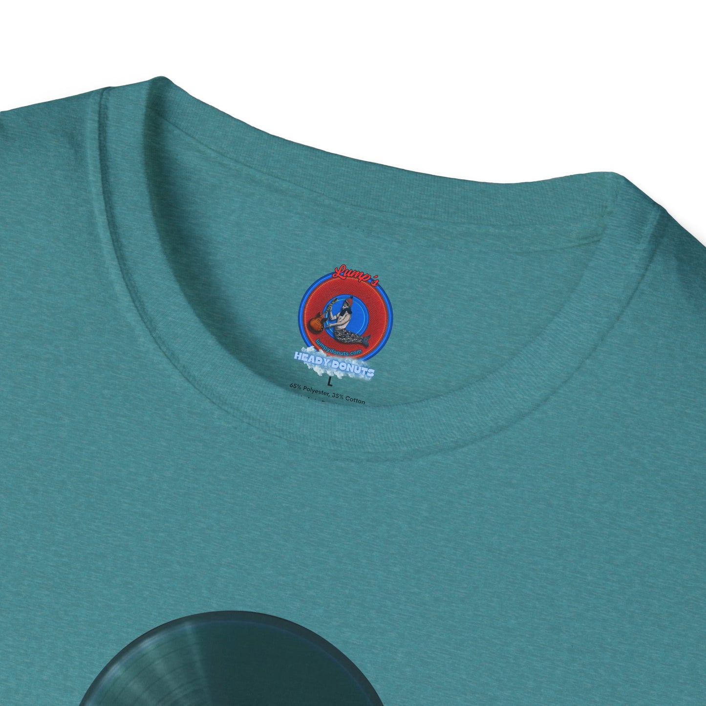 Classic Donut Tee - Unisex Soft-Style - "The Plain Record Donut" - series 1.0 - dark teal green