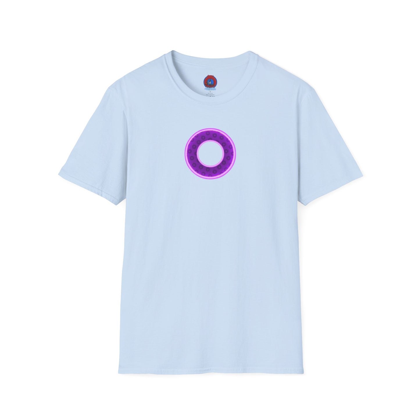 Plain Donuts/Unisex Soft-Style - "Plain Wide Mouthed Paradoxical Donuts" - dark purple/light purple donuts