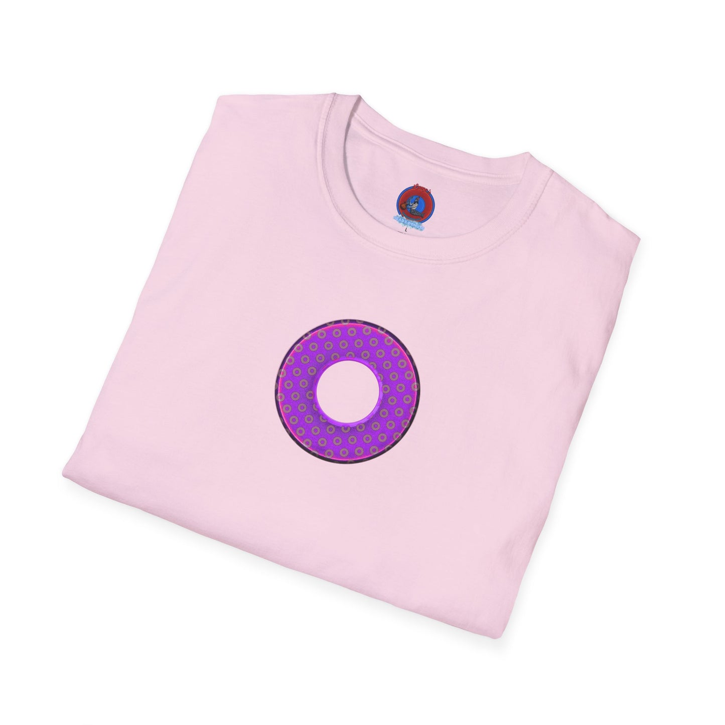 Plain Donuts/Unisex Soft-Style - "Plain Electric Paradoxical Donuts" - purple/mauve donuts