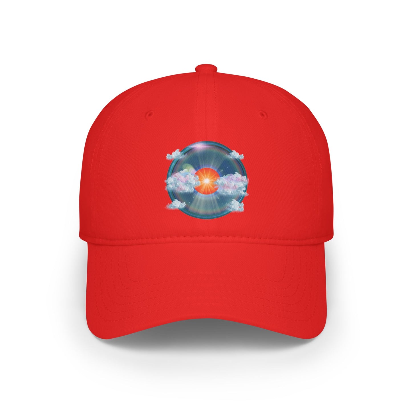 Lumpy Donut Baseball Cap - "The Divided Donut" - variant 2 - sky donut w/ [*charitable donut]