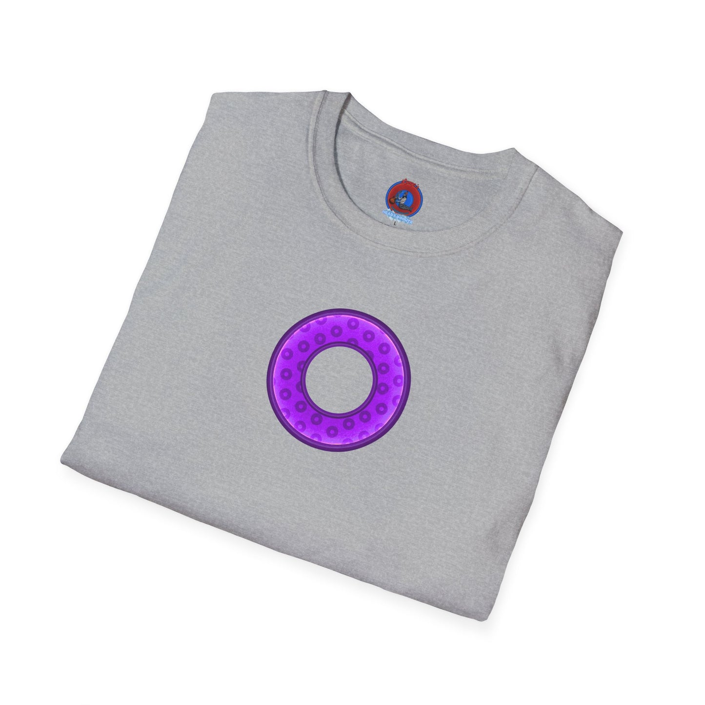 Plain Donuts/Unisex Soft-Style - "Plain Wide Mouthed Paradoxical Donuts" - bright purple/dark purple donuts