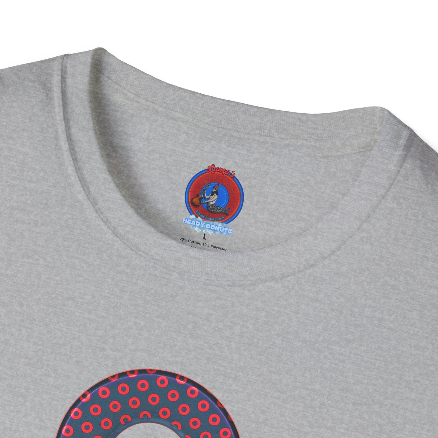 Plain Donuts/Unisex Soft-Style - "Plain Electric Paradoxical Donuts" - navy blue/red donuts