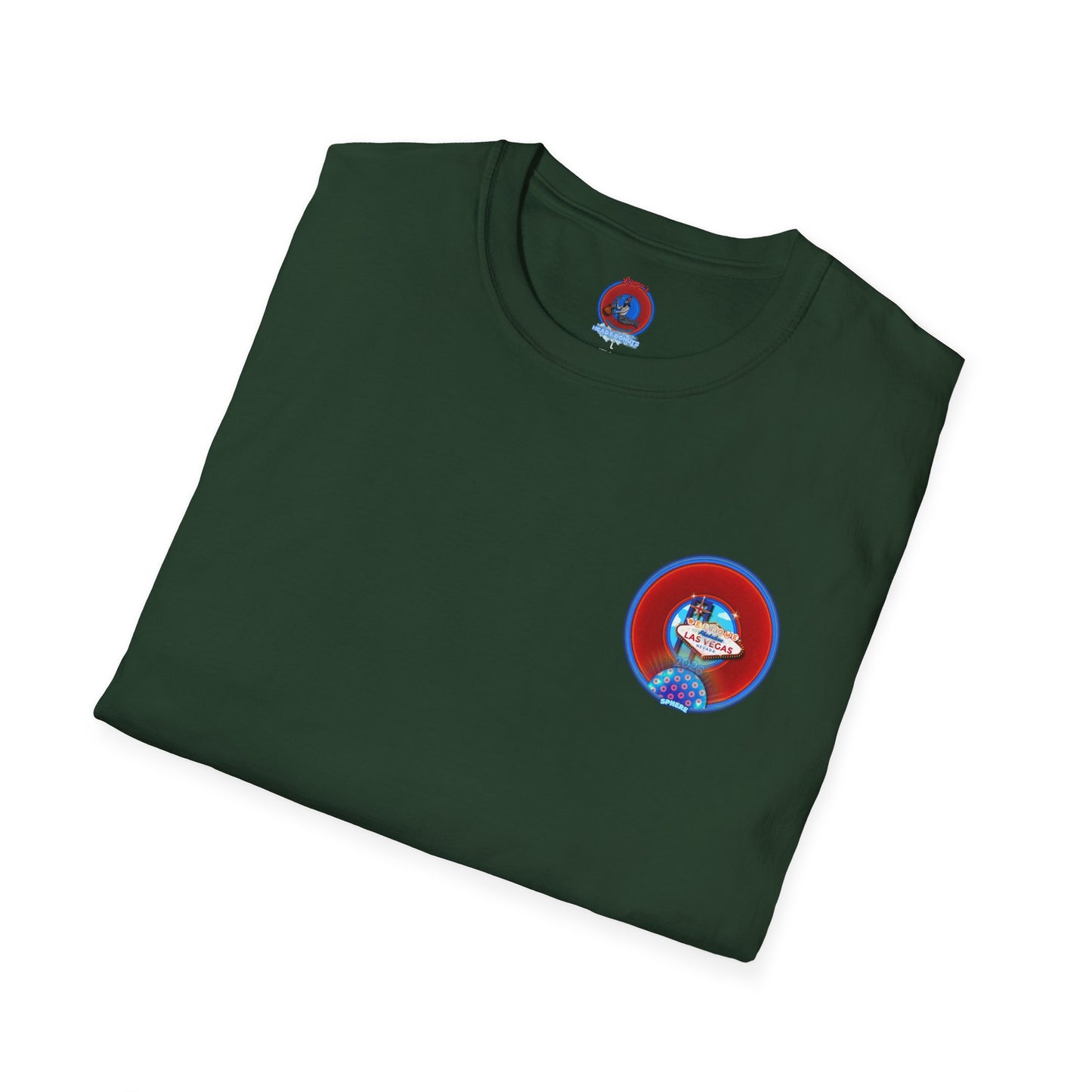 Classic Donut Tee - Unisex Soft-Style - "Viva Las Vegas Donut" - vivid red donut