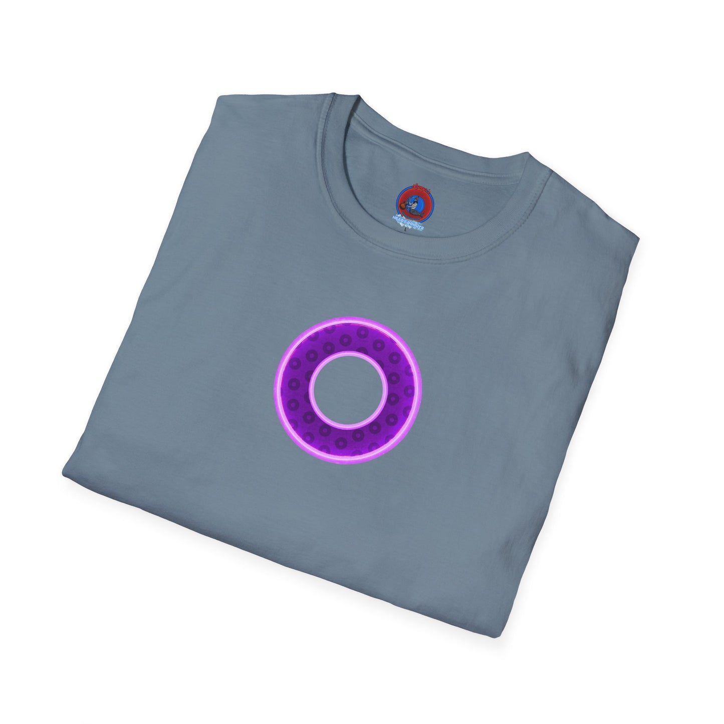 Plain Donuts/Unisex Soft-Style - "Plain Wide Mouthed Paradoxical Donuts" - dark purple/light purple donuts