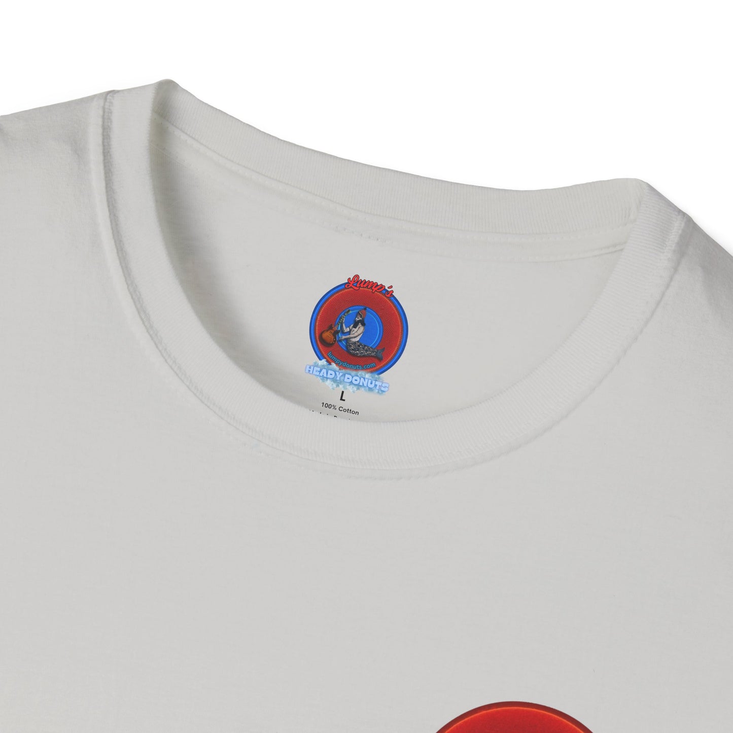 Classic Donut Tee - Unisex Soft-Style - "The Donut that Flows in every Direction" - series 1.0 - variant 1 - red donut