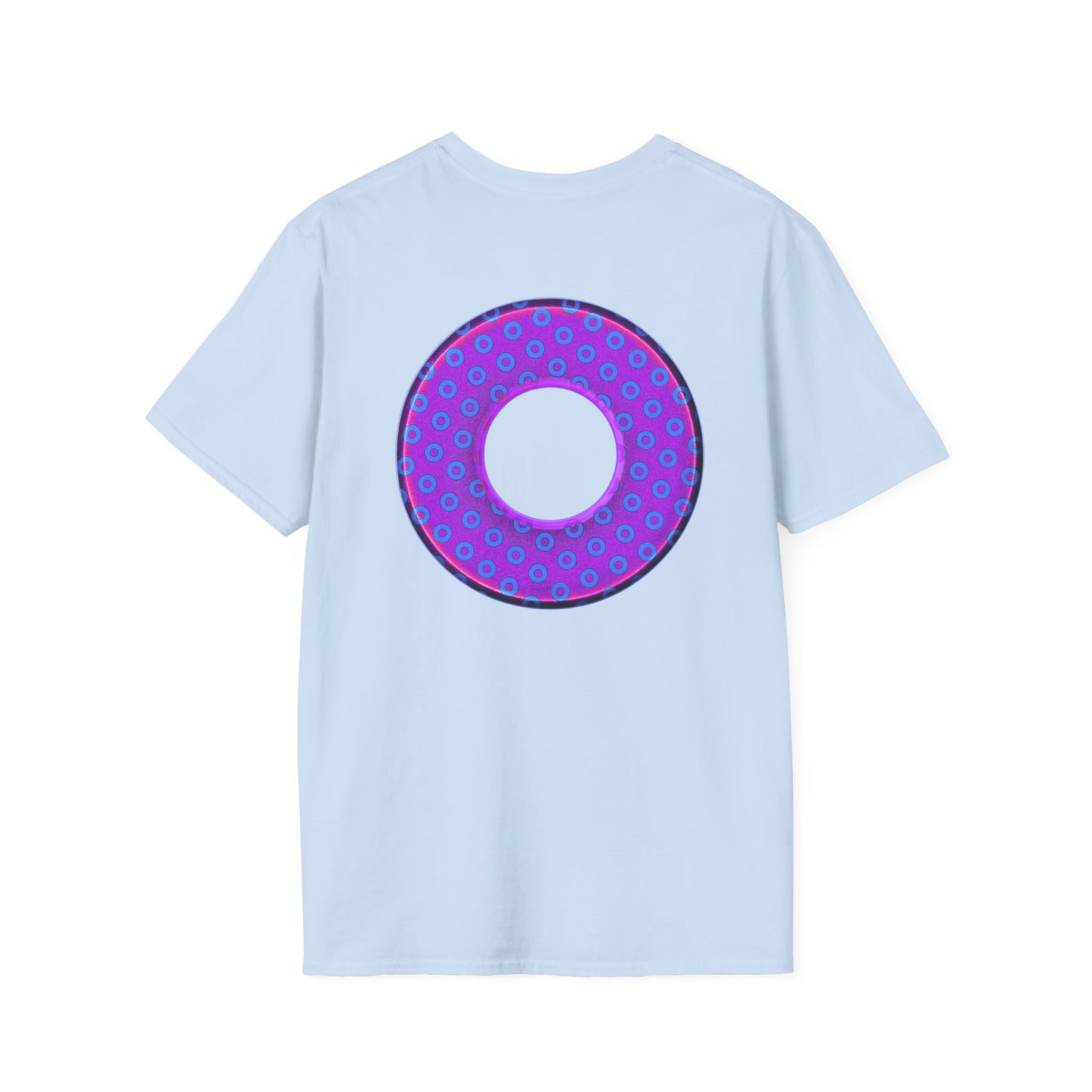 Plain Donuts/Unisex Soft-Style - "Plain Electric Paradoxical Donuts" - bright purple/blue donuts