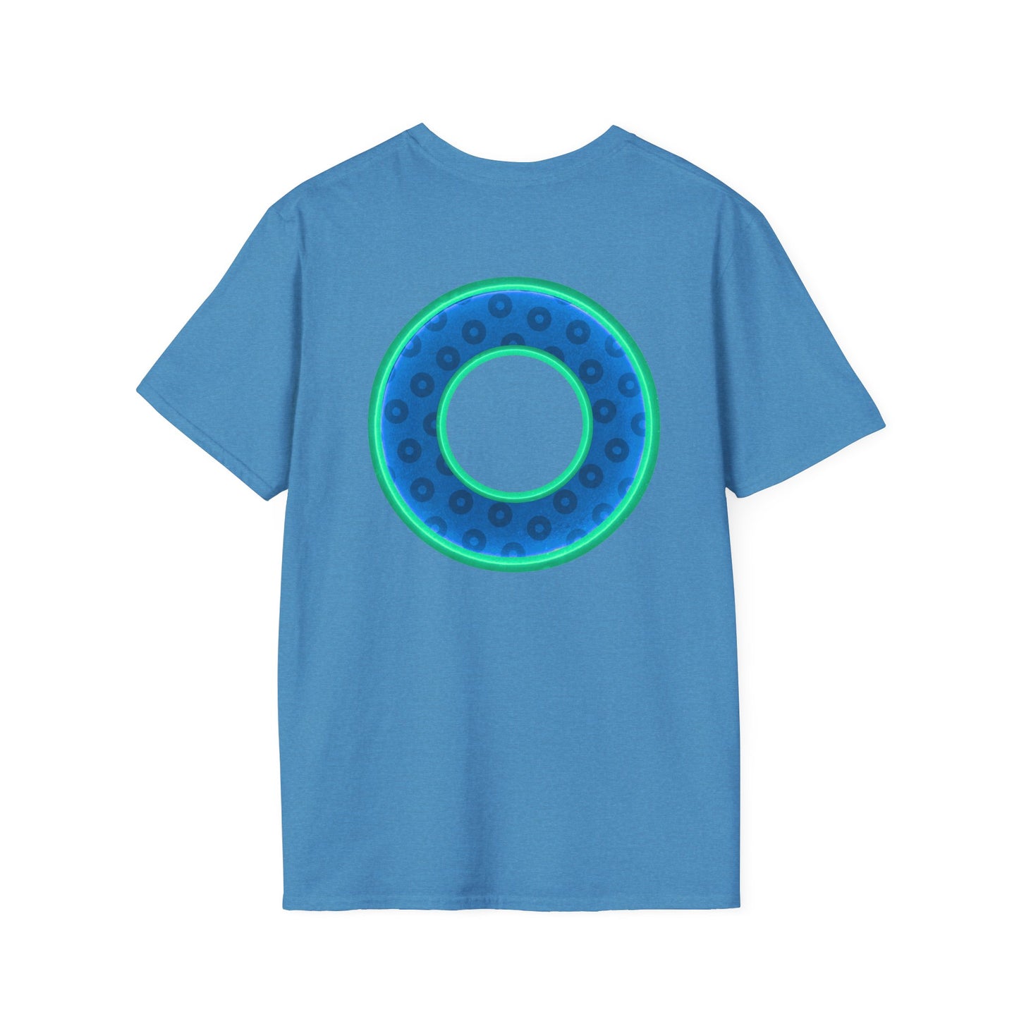 Plain Donuts/Unisex Soft-Style - "Plain Wide Mouthed Paradoxical Donuts" - royal blue/mint green donuts