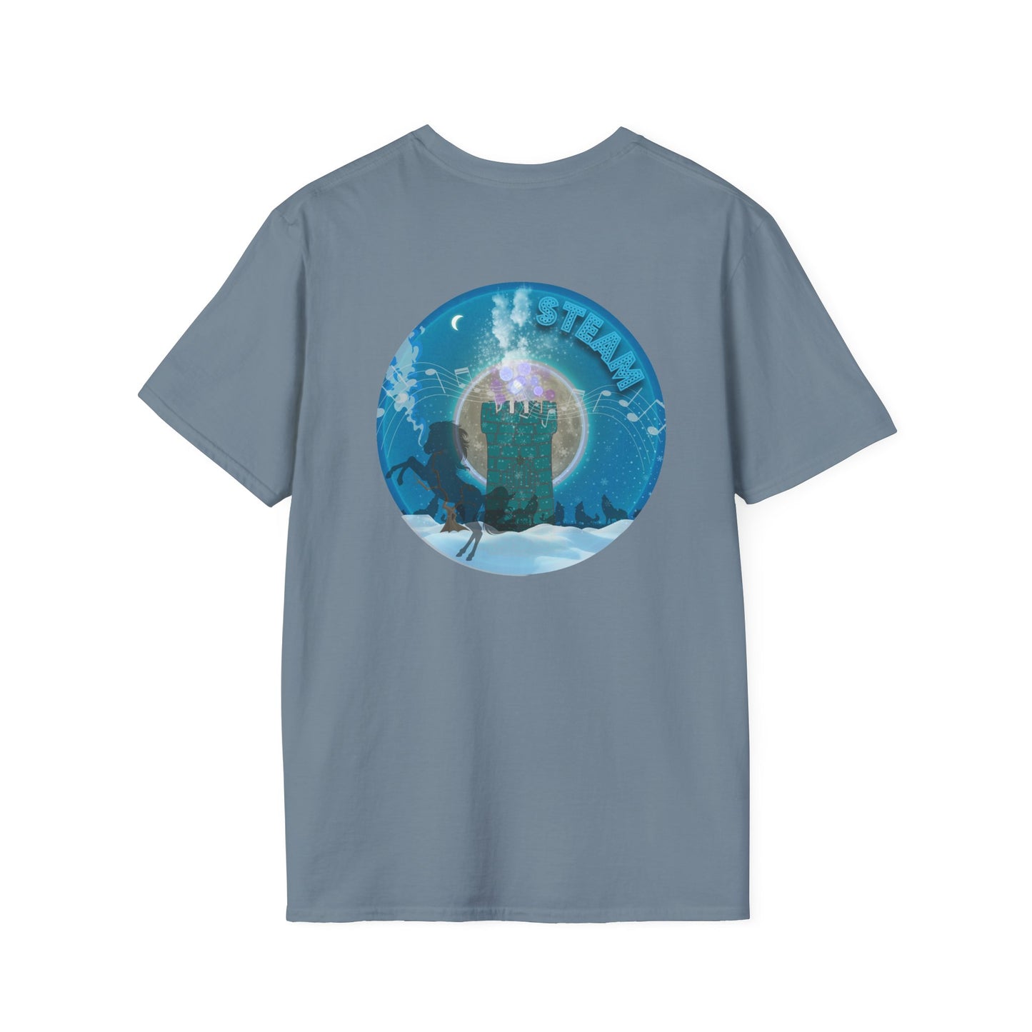 Classic Donut Tee - Unisex Soft-Style - "Steaming Fresh Donuts" - series 1.0 - vivid blue donut