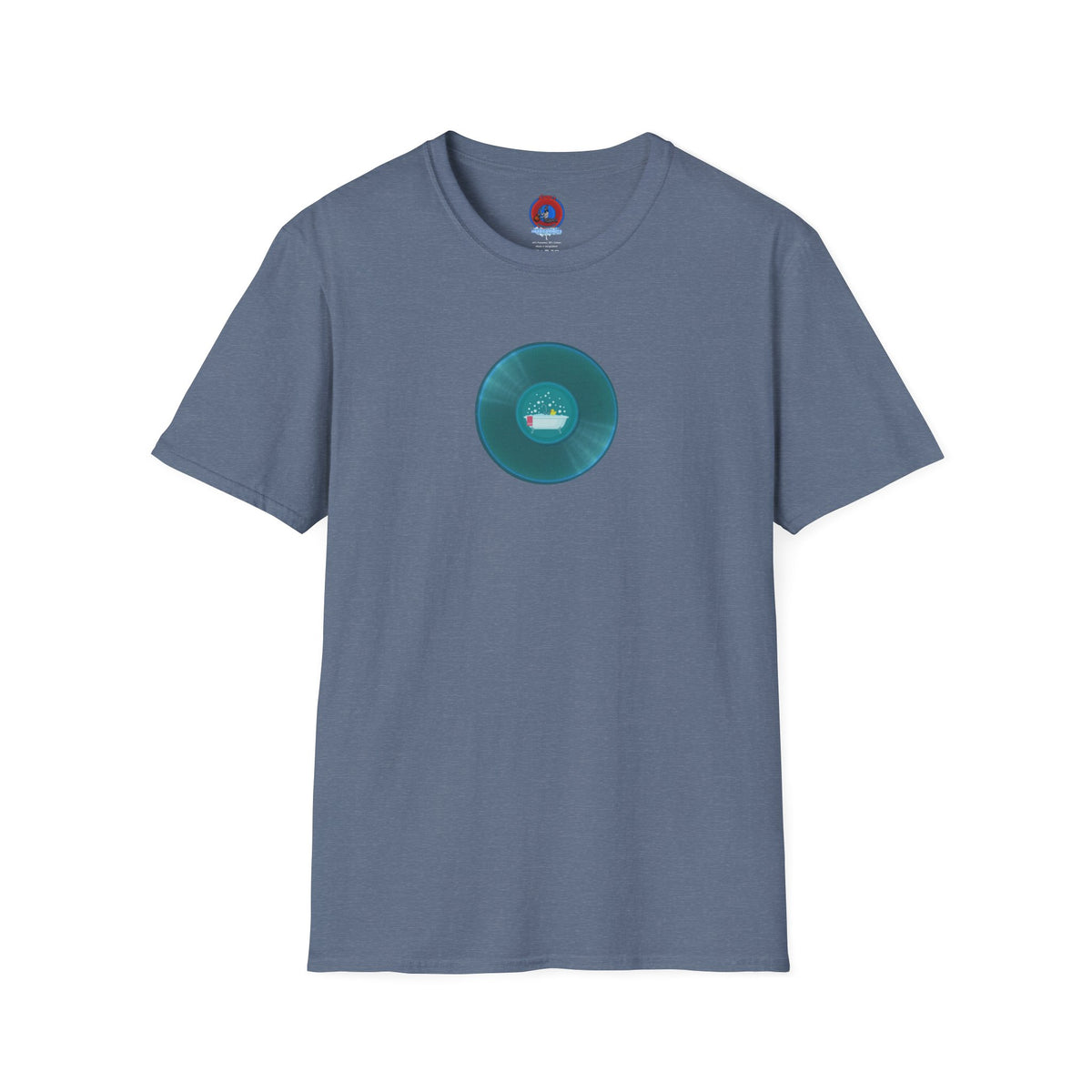 Classic Donut Tee - Unisex Soft-Style - "Bathtub Fun" - dark aquamarine donut