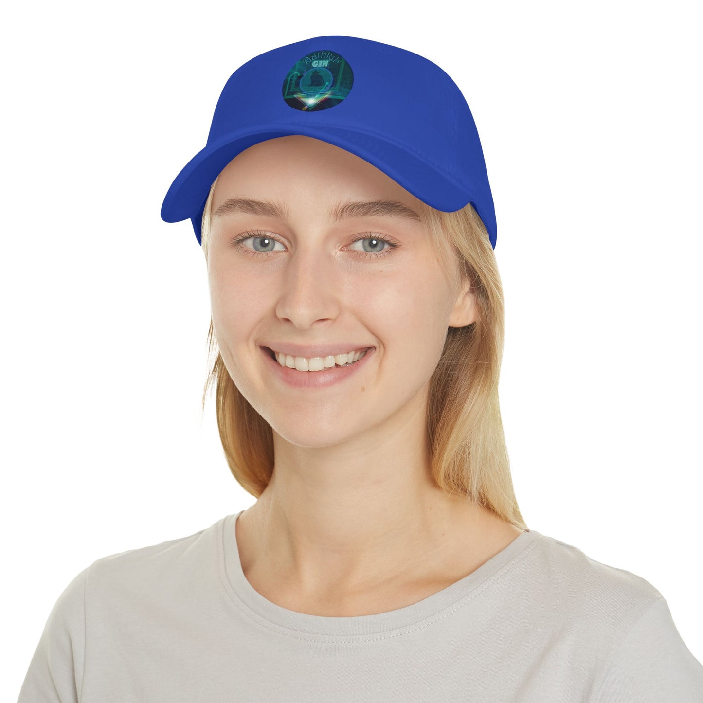 Lumpy Donut Baseball Cap - "Wendy's Preferred Donut" - vivid green/purple record donut w/