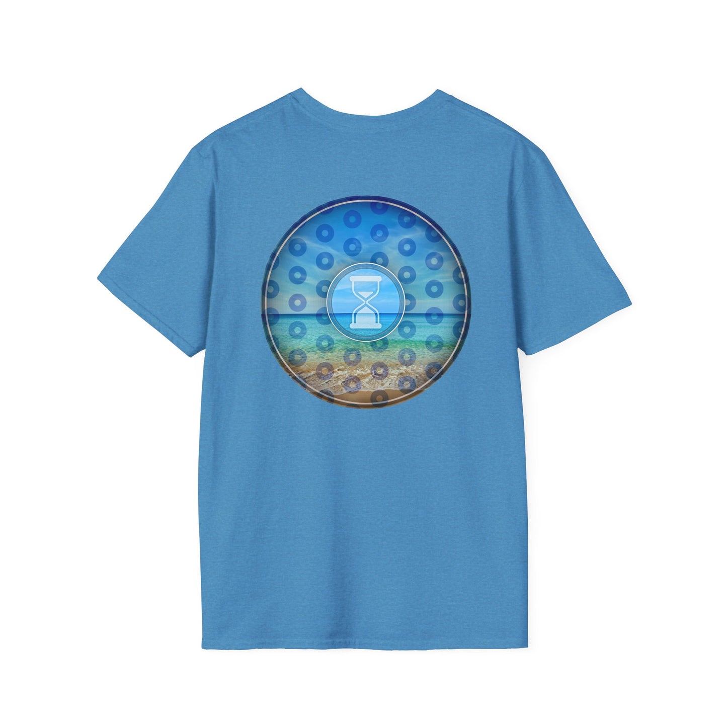 Classic Donut Tee - Unisex Soft-Style - "Still Loading Sand" - vivid blue paradoxical pic donut - variant 2
