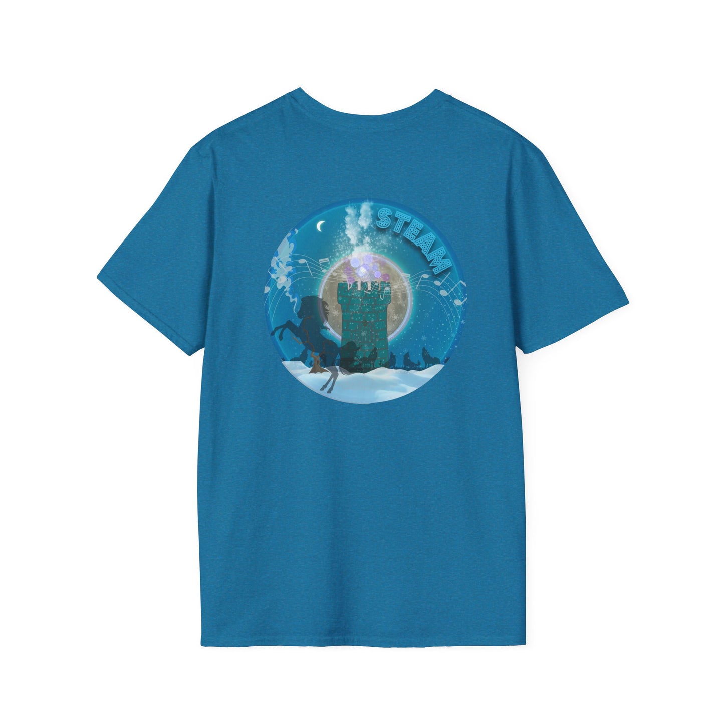 Classic Donut Tee - Unisex Soft-Style - "Steaming Fresh Donuts" - series 1.0  - blue donut