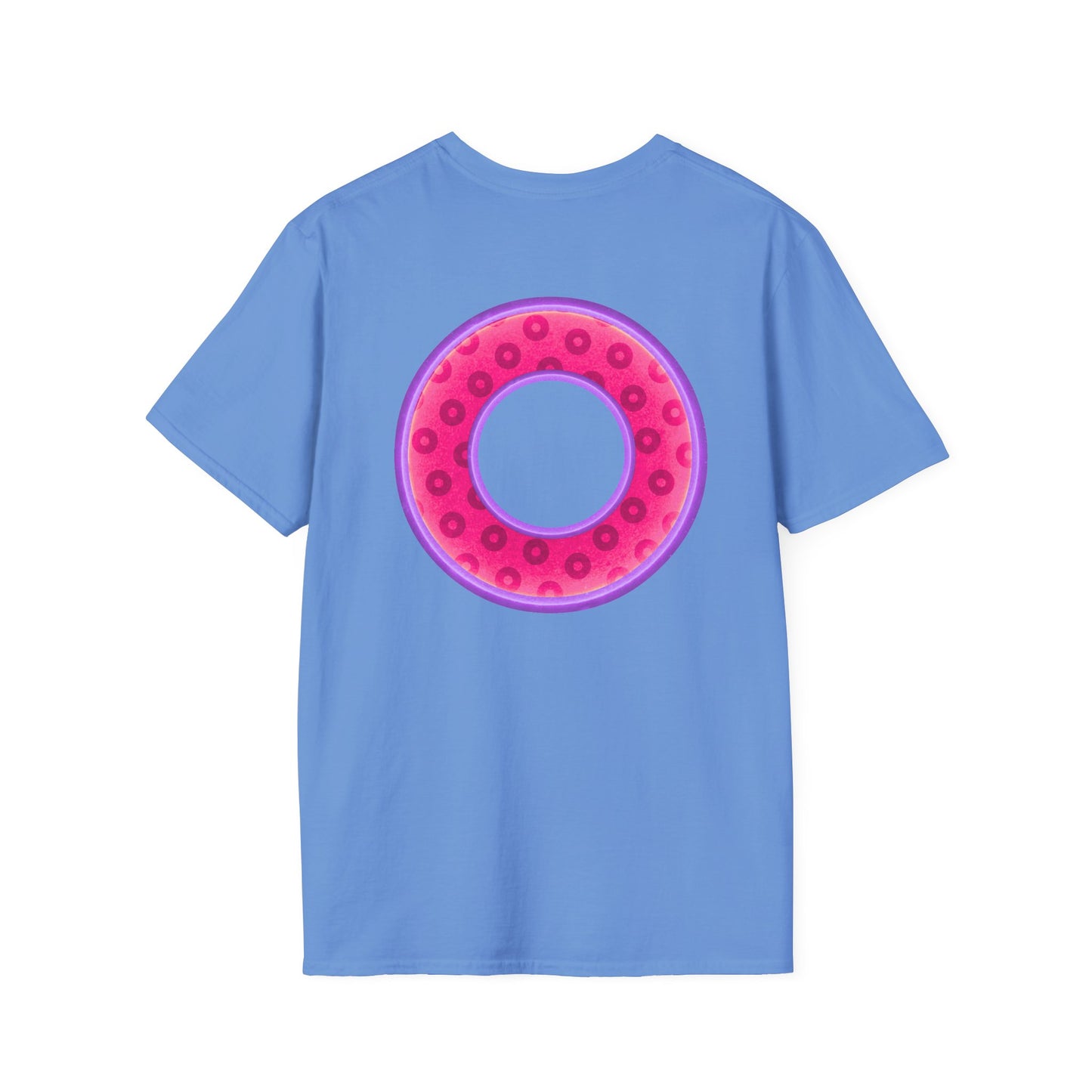Plain Donuts/Unisex Soft-Style - "Plain Wide Mouthed Paradoxical Donuts" - magenta/light purple donuts