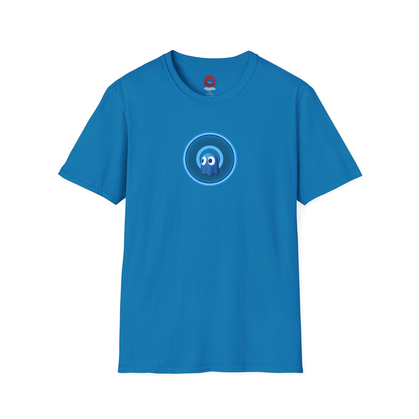 Classic Donut Tee - Unisex Soft-Style - "The Story of the Donut - a Ghostly Good Time" - variant 2 - blue/light blue rustic donut