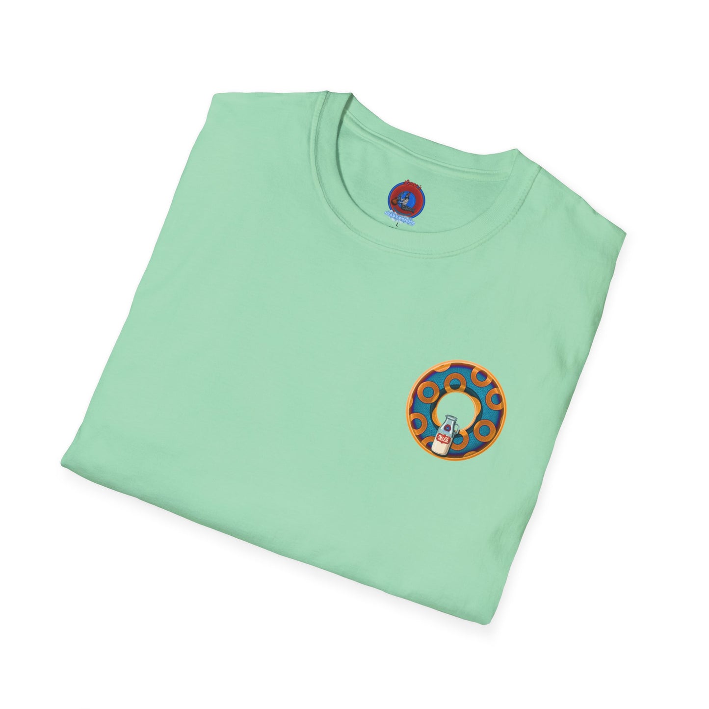 Classic Donut Tee - Unisex Soft-Style - "Wooked Cream - YEMSG Donut " -purple/red rustic paradox donut - variant 4