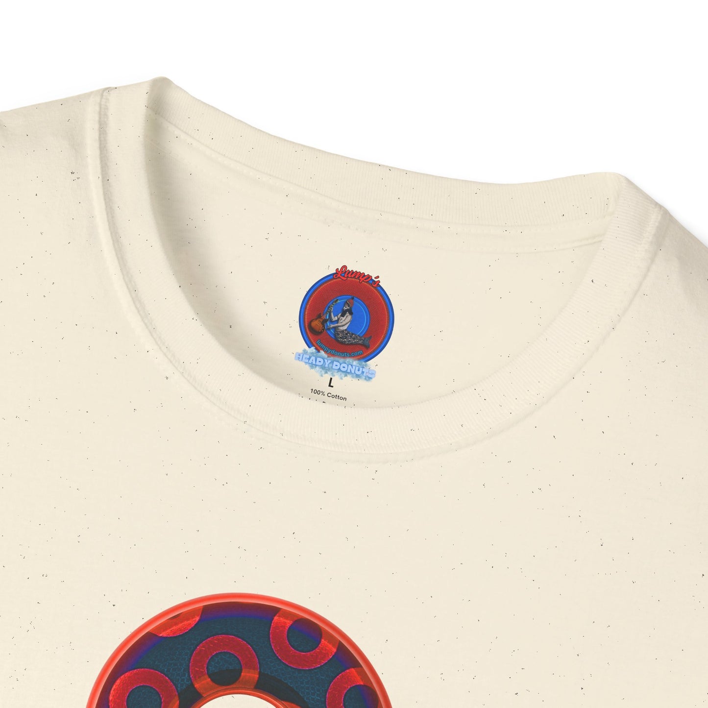 Plain Donuts/Unisex Soft-Style - "Plain Rustic Paradoxical Donuts" - red/navy blue donuts