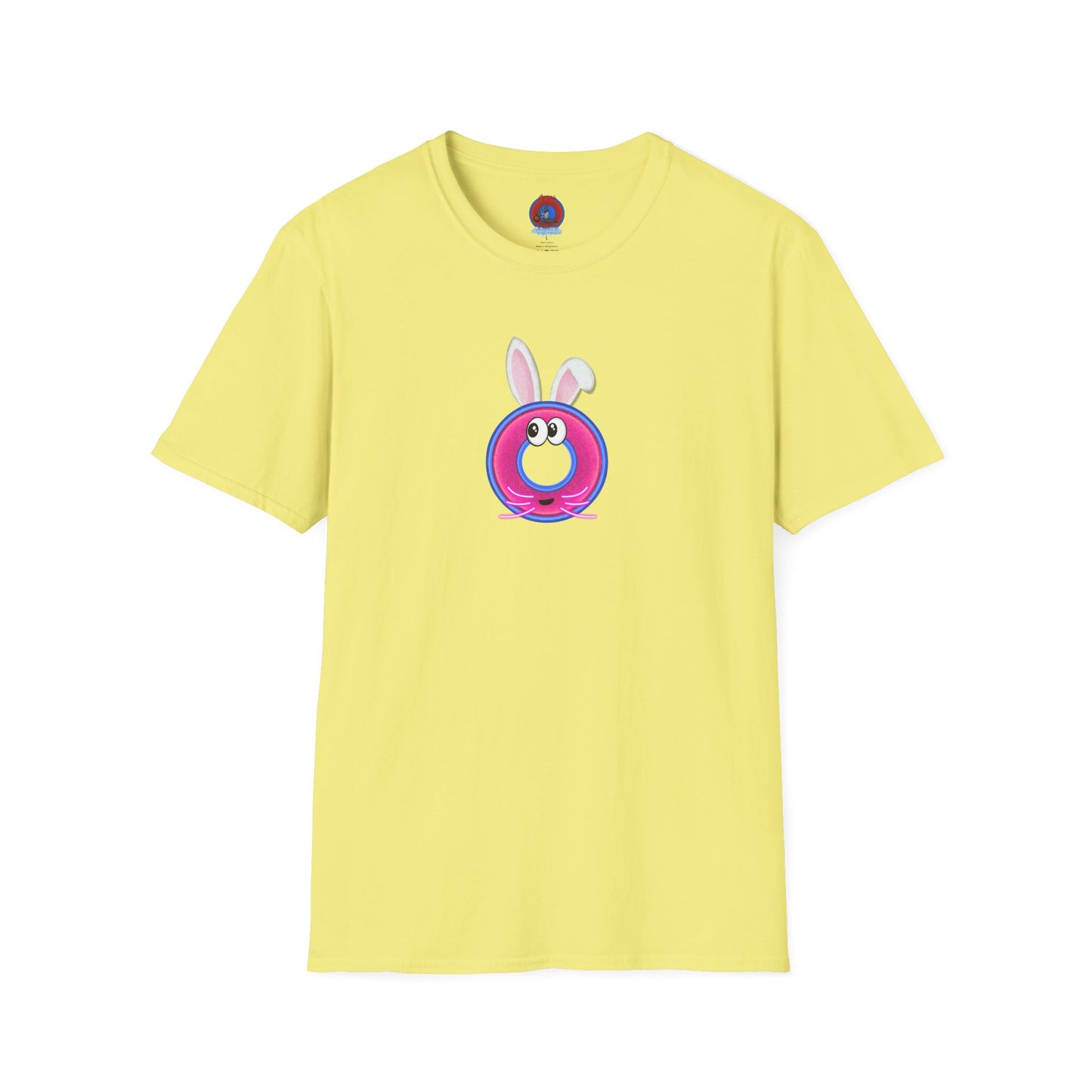 Classic Donut Tee - Unisex Soft-Style - "Easter Donuts" - magenta/pink rustic donut - holiday edition