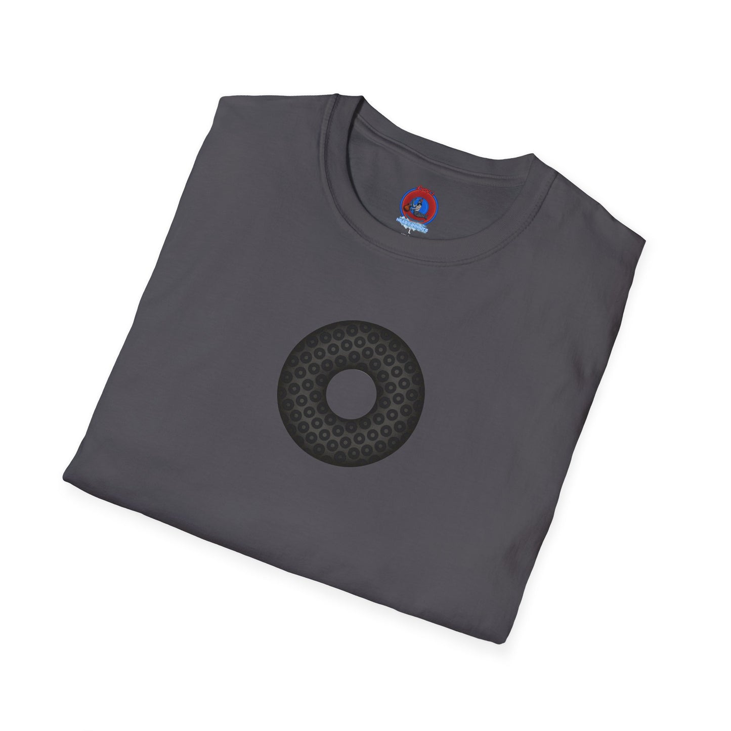 Plain Donuts/Unisex Soft-Style - "Plain Paradoxical Grided Donut" - black/black donuts