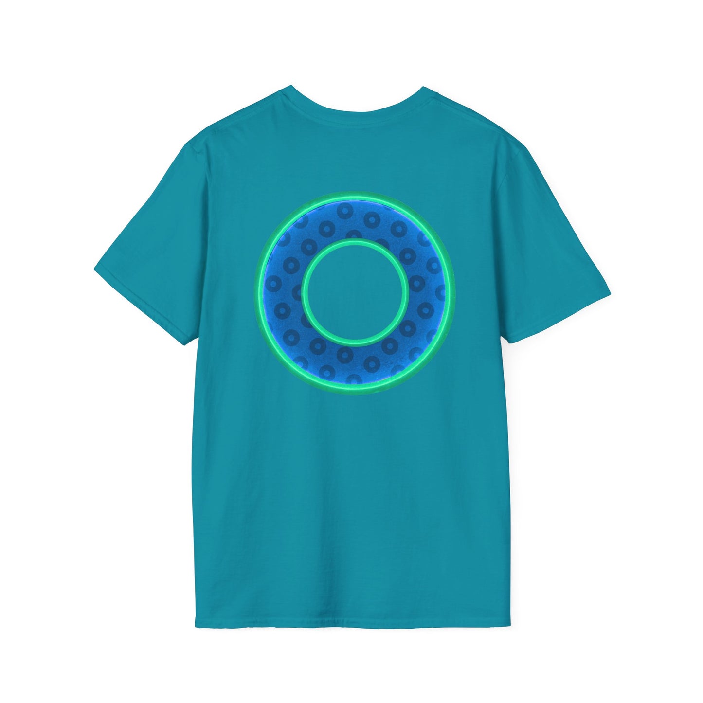 Plain Donuts/Unisex Soft-Style - "Plain Wide Mouthed Paradoxical Donuts" - royal blue/mint green donuts