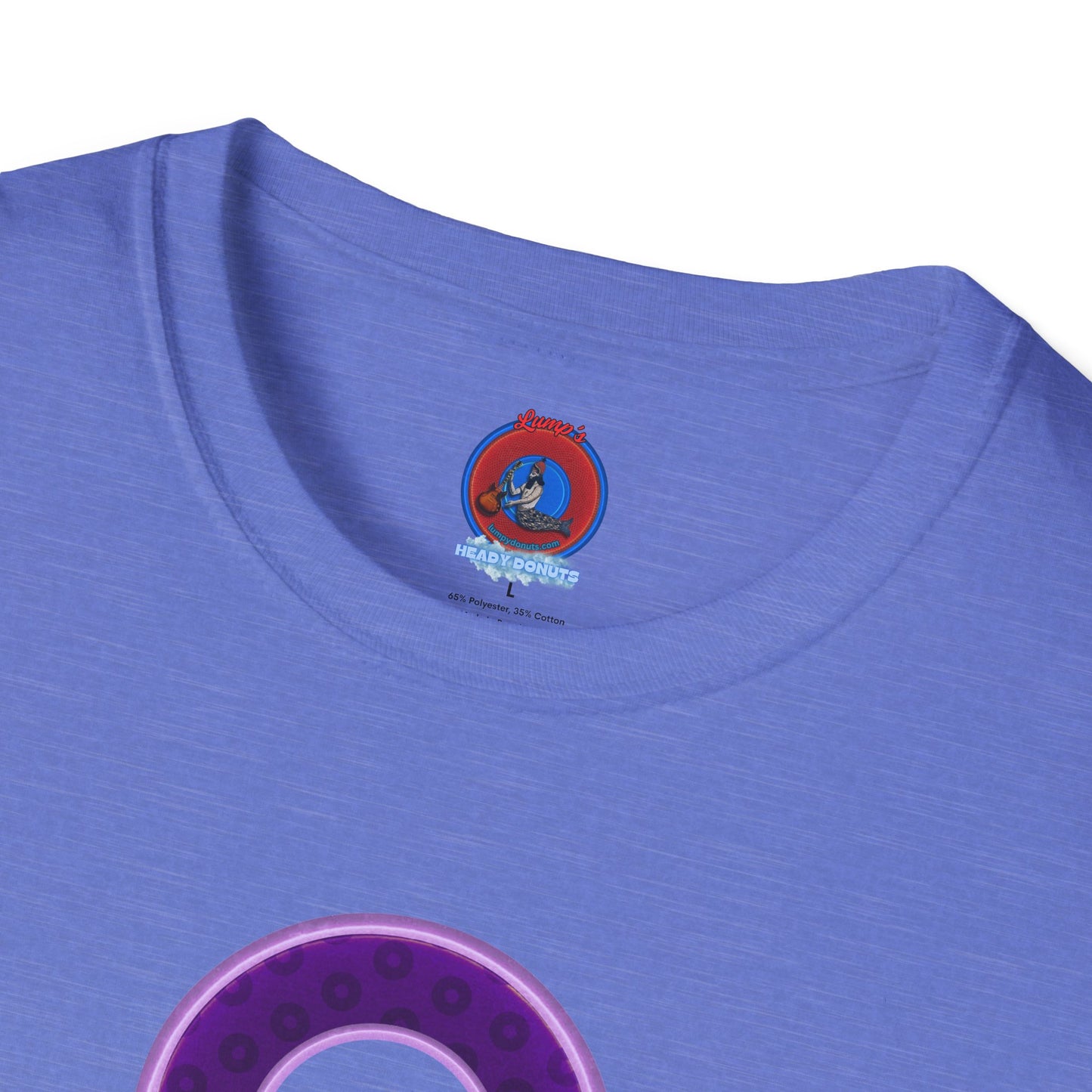 Plain Donuts/Unisex Soft-Style - "Plain Wide Mouthed Paradoxical Donuts" - dark purple/light purple donuts