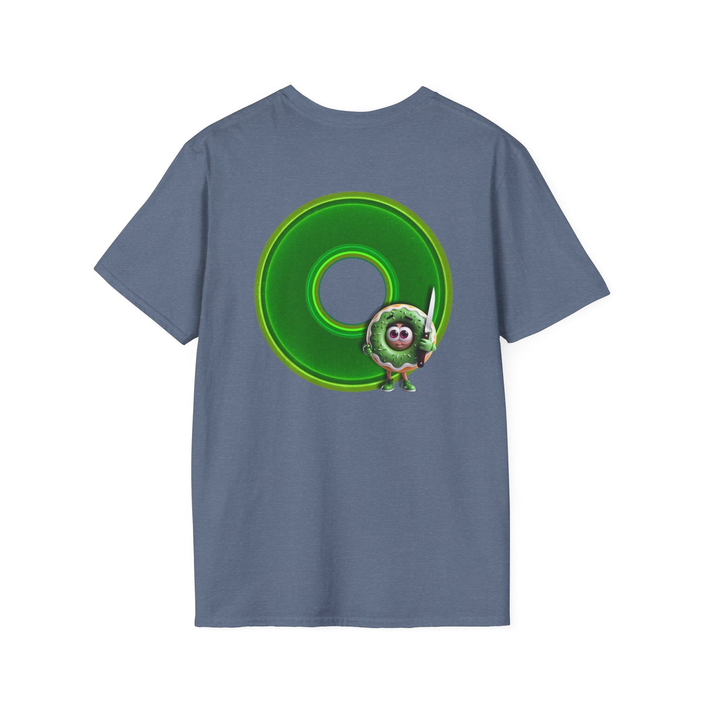 Classic Donut Tee - Unisex Soft-Style - "My Friend the Donut " - series 1.0  - variant 4 - green donut