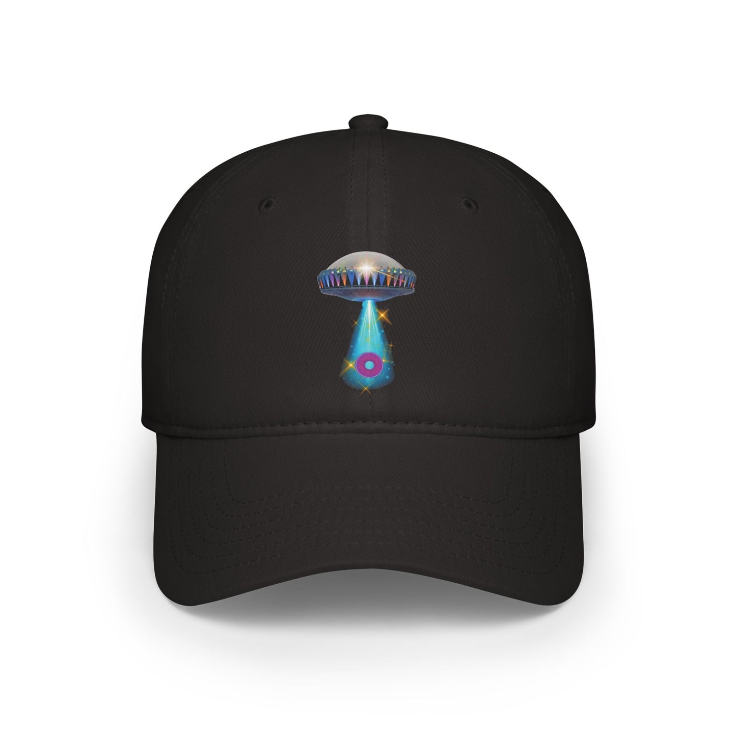 Lumpy Donut Baseball Cap - "Mothership Donut Cap" -  variant 2 - donut w/tractor beam