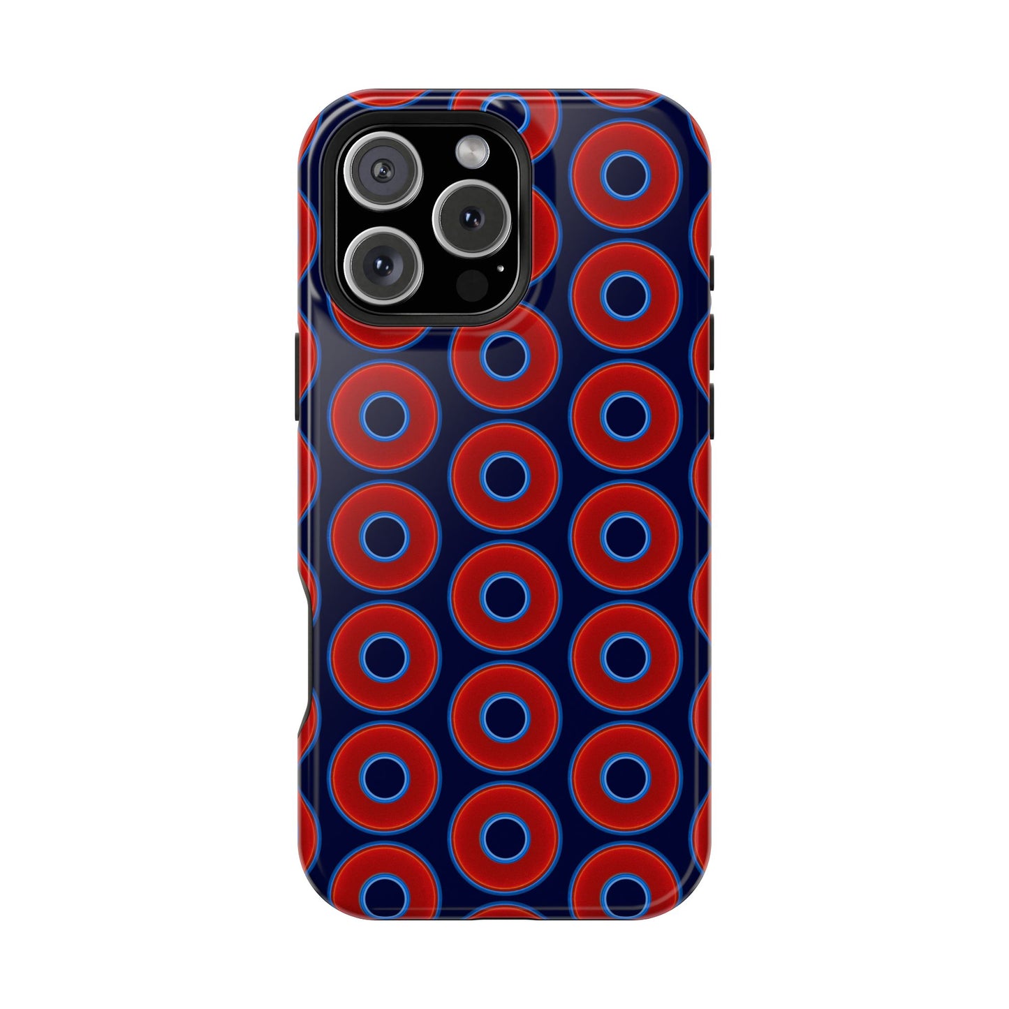 Copy of Magnetic Tough Donut Case - red vivid donut print w/midnight blue background